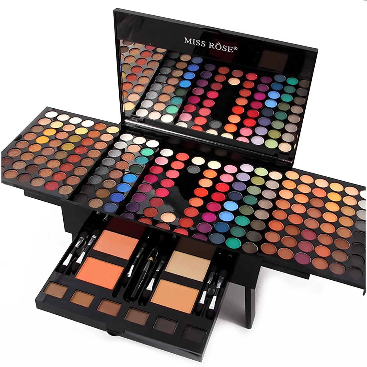 180 Colors Piano Eyeshadow Palette Matte & Shimmer Blush Set