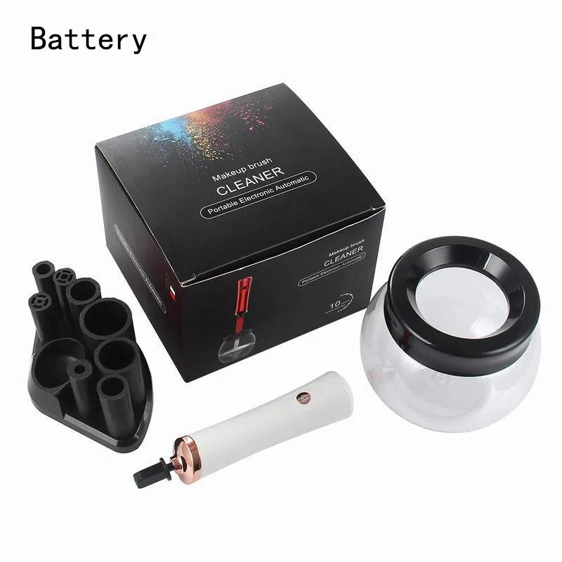 Electric makeup cleaning and drying machine brush