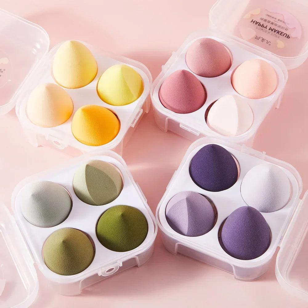 4pcs Makeup Puff Cosmetic Foundation Powder Sponge