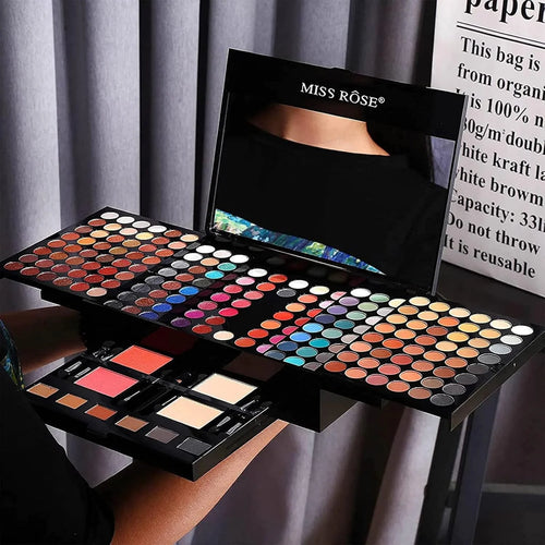 180 Colors Piano Eyeshadow Palette Matte & Shimmer Blush Set