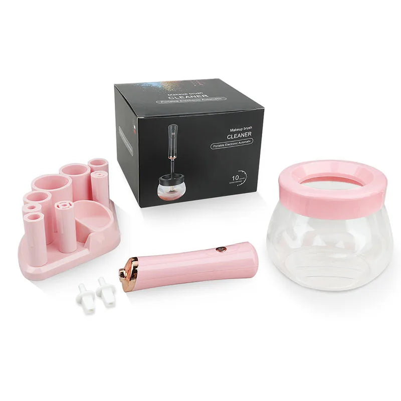 Electric makeup cleaning and drying machine brush