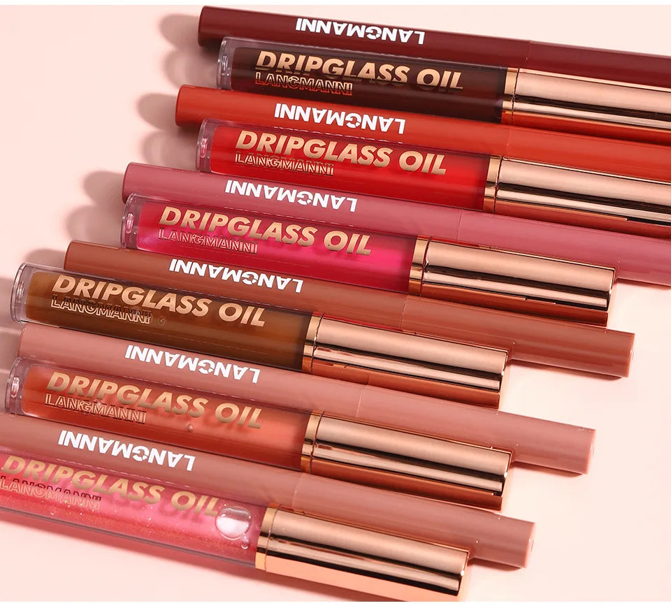 LANGMANNI Matte Lip Liner & drip Glass Oil 6pcs